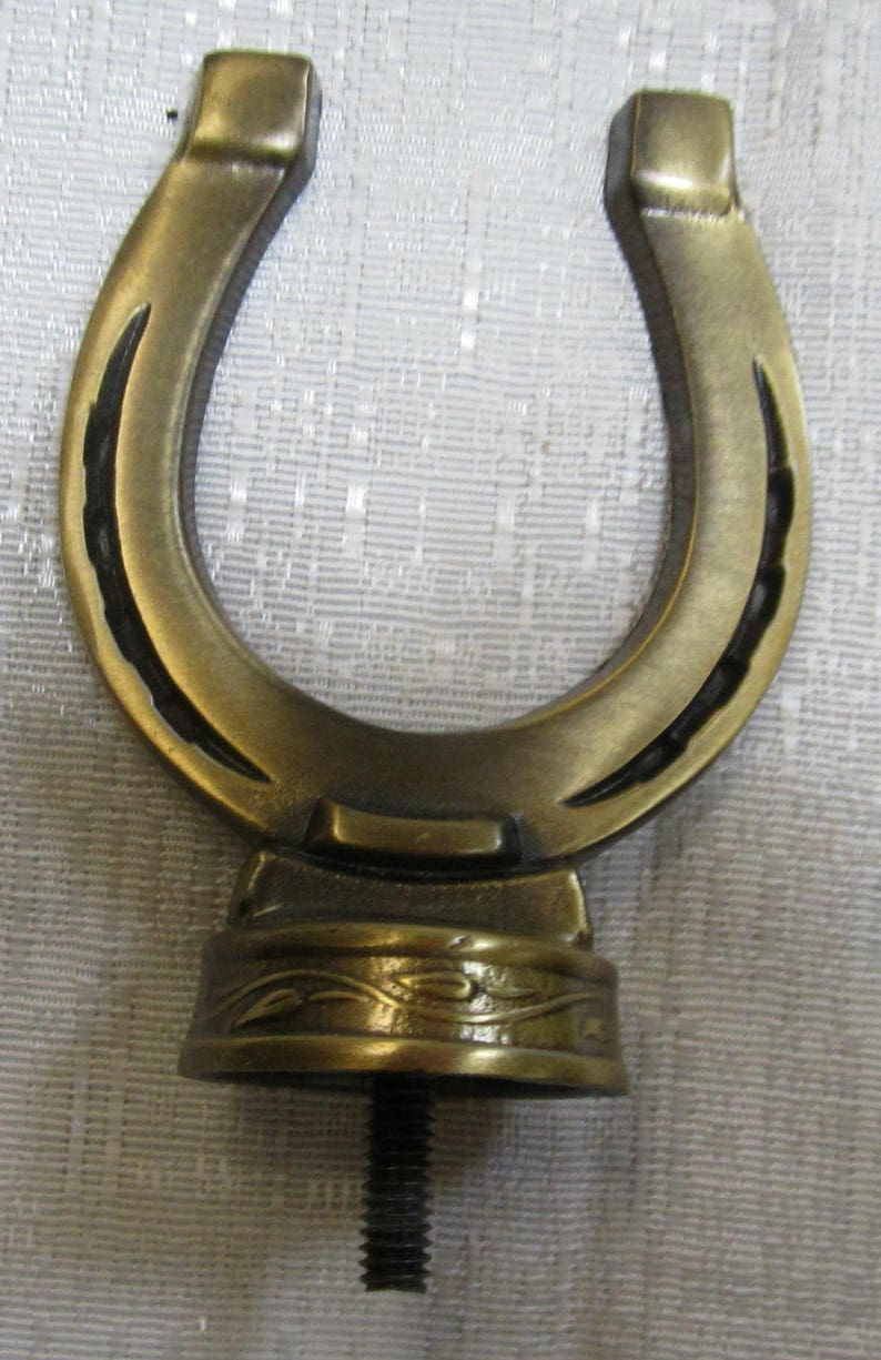Topper Lucky Horseshoe Auto Hood Ornament Mascot Brass USA Etsy