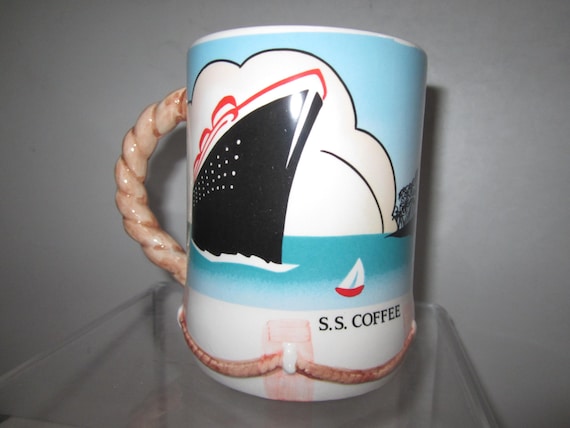 The Vintage S.S. Coffee a Steamship Mug - 1980s - 13 ounces -  Item #4038