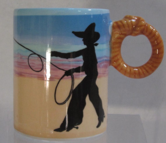 The Vintage Cowboy Western Sunset  Horse Mug ~ Style #4077