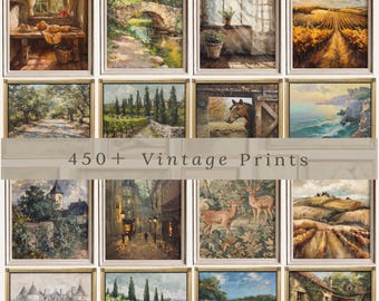 800+ French Country Gallery Wall Prints: Vintage Cottagecore Decor, Light Academia Farmhouse Bundle Printables