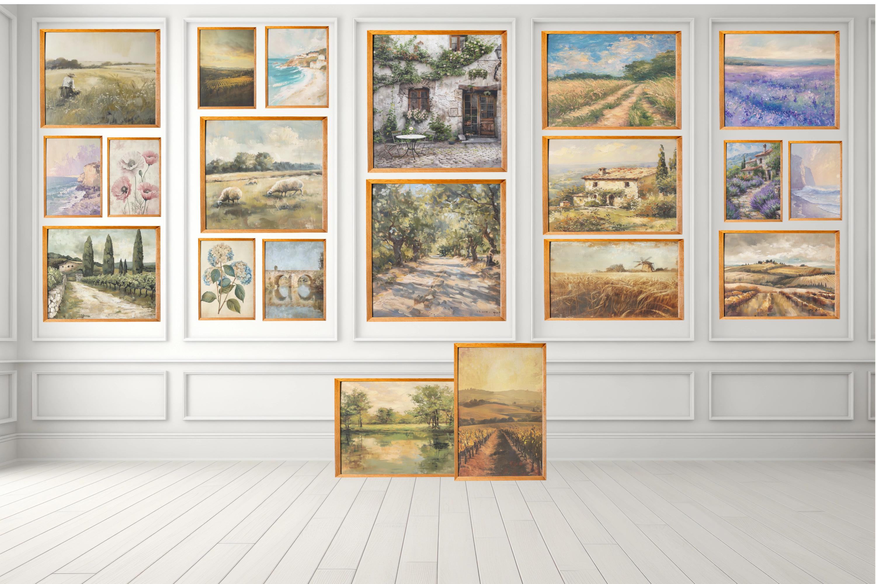 French Country Gallery Wall Prints | 800+ Vintage Cottage & Landscape ...