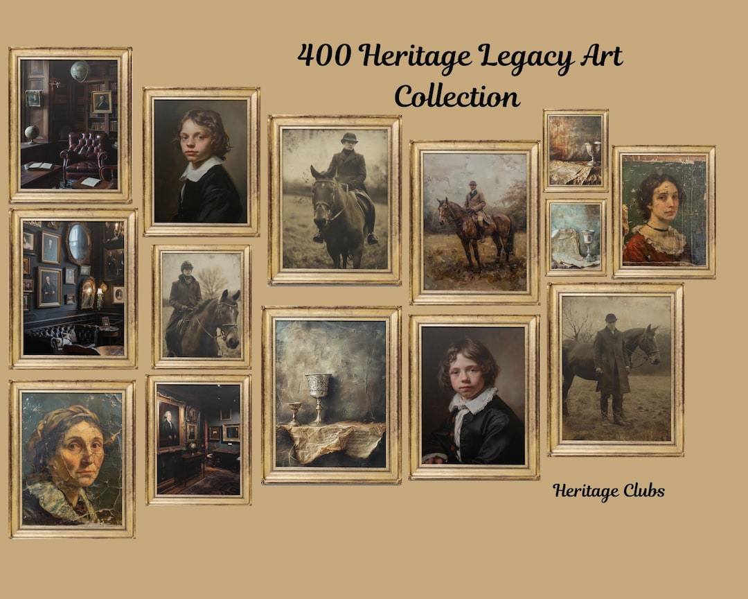 400 + Old Money Home Art Prints: Vintage Portrait Gallery Wall (digital ...