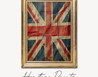 Vintage Britse vlagkunst digitale download