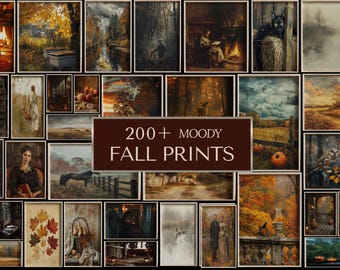 Vintage Moody Fall Prints Bundle | 400+ Autumn Wall Art (Digital Download)