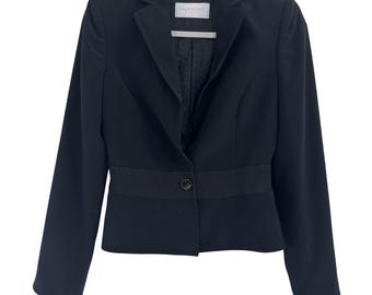 Valentino Roma Damen Schwarz Maßgeschneiderte Blazer Jacke Größe 4 IT 40 Made in Italy