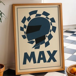 Poster di Max Verstappen F1 / Regalo per la festa del papà per papà, marito e figlio / Stampa artistica da parete di Formula 1 / Stampa Red Bull F1 / Camera da letto per ragazzi F1