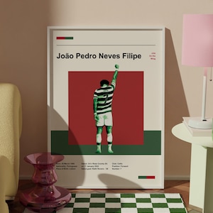 Jota / Celtic FC Poster minimalista portoghese con stampa artistica da parete / Celtic FC Regalo per papà Fratello Figlio Zio Madre Figlia
