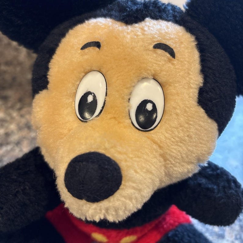 Vintage Disney Mickey Mouse 11 Inch Plush Made In Taiwan 1970-1980s image 2