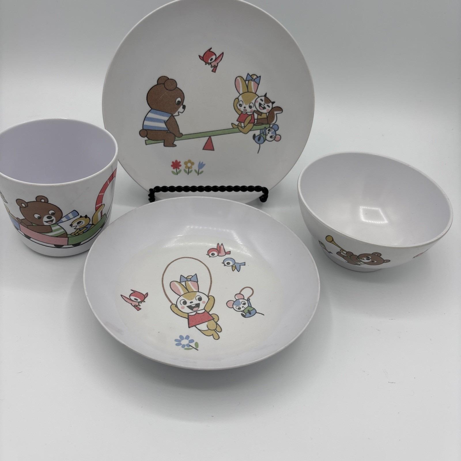 希少】オールドノリタケの子供用マグカップ2点とボウル1点のセット