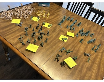 Vintage 1950's-70's Toy Soldiers 134 Pieces Louis Marx-MPC-Tim Mee-Made in China