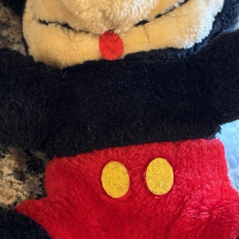 Vintage Disney Mickey Mouse 11 Inch Plush Made In Taiwan 1970-1980s image 5