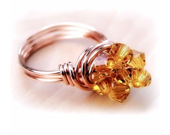 Wire Wrap Lesson Cluster Ring Jewelry Tutorial PDF