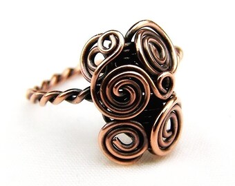 Wire Wrap Lesson Twisted Wire Ring Tutorial - 2 Designs - PDF