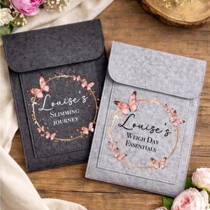 Weigh Day Folder, Personalised Weight Loss Journey Pouch, New Years Resolution, Weight Watchers