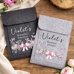 Weigh Day Folder, Personalised Weight Loss Journey Pouch, New Years Resolution, Weight Watchers