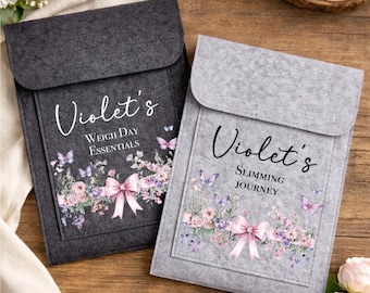 Weigh Day Folder, Personalised Weight Loss Journey Pouch, New Years Resolution, Weight Watchers