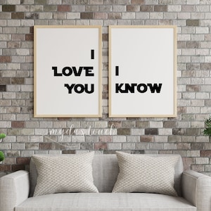 I Love You I know Leia and Han quote perfect for couples who are fans SVG PNG digital downloads