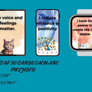 Positive Affirmation Cards For Adults | 30 Printable Affirmation Cards | Encouragement Cards | Lunch Box Cards | Adults Affirmations