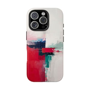 Abstract Art Phone Case: Lexan Plastic, Shock Absorbent, Modern Design