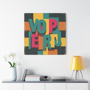 Retro Pop Art Canvas Print: Colorful Modern Wall Decor