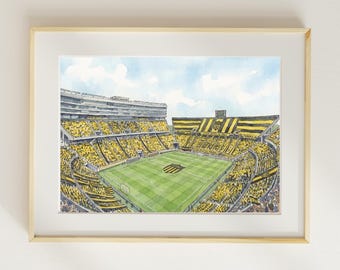 Peñarol Stadium poster | Peñarol Soccer Club Wall Art | Manya | Carbonero | Uruguay print | Uruguay Football Poster