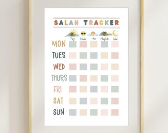 Kids Salah Tracker Printable: Muslim Prayer Chart (Digital Download)