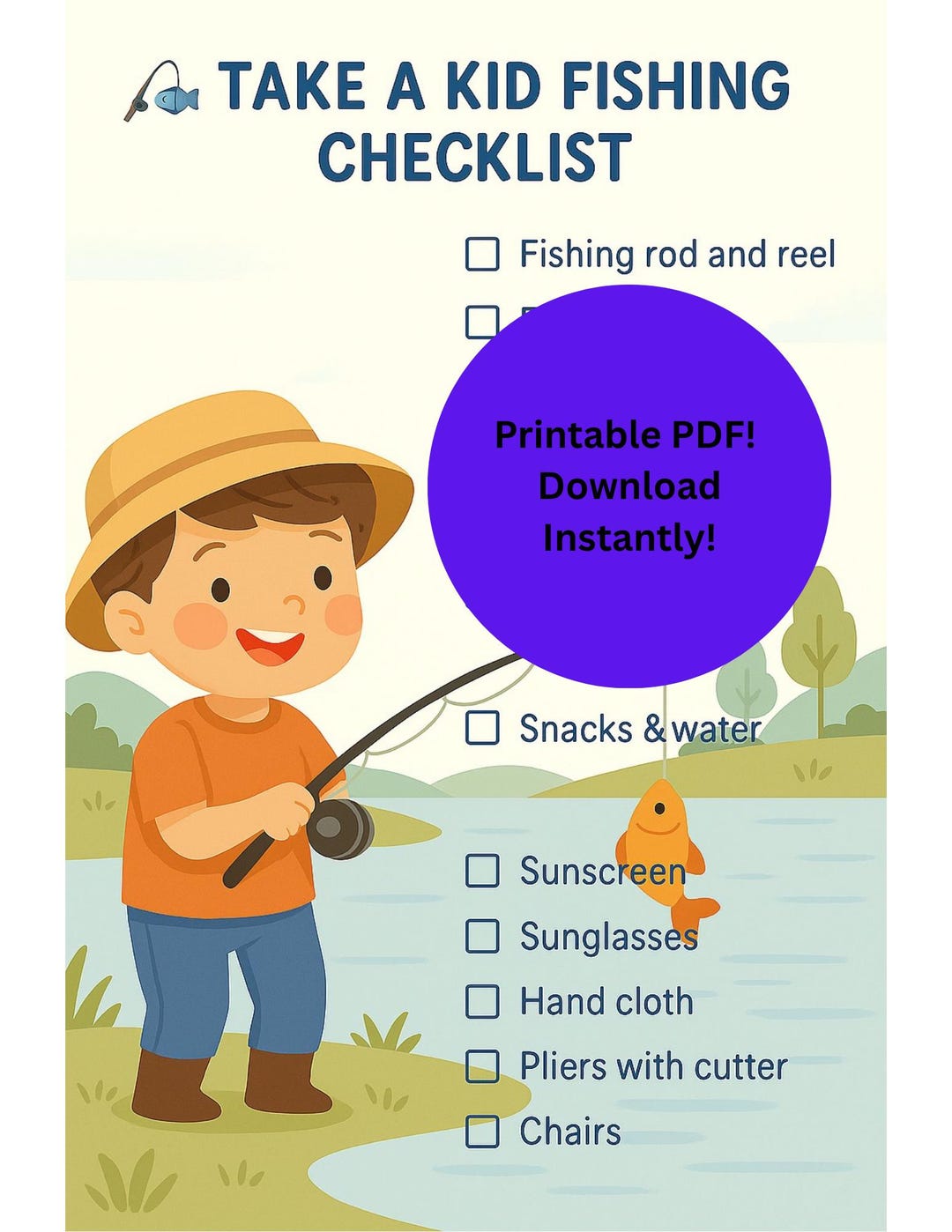 Adorable Printable PDF Checklist for Everything You Need to Take the ...