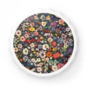 Floral Bottle Opener, Spring Decor, Gift for Beer Lovers, Unique Barware, Eco-Friendly Kitchen Accessory, Party Essential