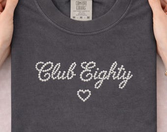 T-shirt 80e verjaardag | 80e verjaardag shirt Cadeau voor haar I Pearl Letter Design