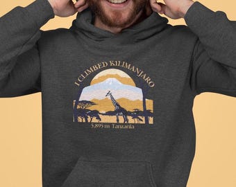 I Climbed Mount Kilimanjaro-hoodie, cadeau voor wandelaars