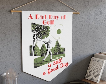 ヴィンテージゴルフペナントバナー：面白いゴルフウォールアートデコレーション