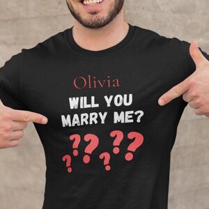 Marriage Proposal T-Shirt: Will You Marry Me? Engagement Gift