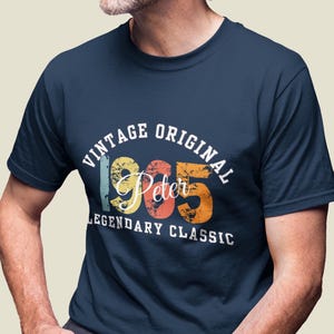Vintage 1965 T-Shirt 60th Birthday Gift for Men, Personalized 60th tShirts, Custom 1965 Tee ,60th Birthday Gifts Ideas Man,60 Birthday Shirt