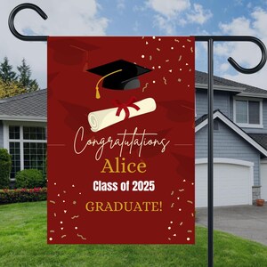 Custom Graduation Garden Flag: College Class of 2025