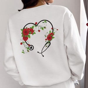 Floral Stethoscope Sweatshirt: Nursing Student Gift