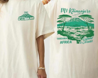 キリマンジャロ山Tシャツ、ハイカーシャツ、ユニセックス登山ギフトTシャツ、キリマンジャロ山頂キリマンジャロ山Tシャツ、キリマンジャロタンザニアTシャツ