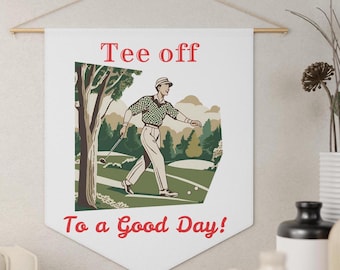 ヴィンテージゴルフペナントバナー：面白いゴルフギフトデコレーション