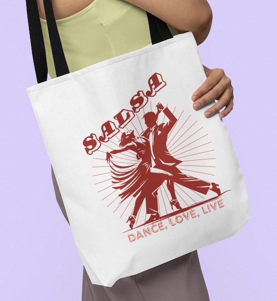 Bolsa de mano para bailar salsa: bolsa reutilizable divertida y