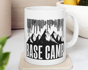 登山家やハイカーへのギフト、サミットベースキャンプ用セラミックマグ、冒険愛好家向けコーヒーカップ、アウトドア探検家向けティーマグ、自然愛好家向けキャンプ用マグ
