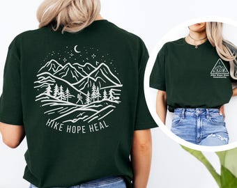 不安解消マインドフルウォーキングTシャツ ユニセックスギフト、うつ病サポートハイキンググループシャツ