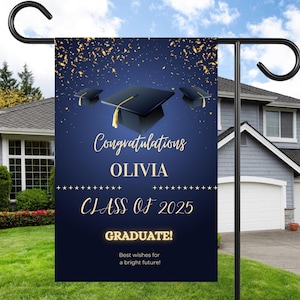 Custom Graduation Garden Flag: College Class of 2025