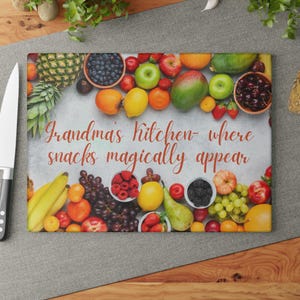 Tempered Glass Cutting Board, Charcuterie Board, Serving Tray, Challah Board, Fruit Decor, Chopping Board Mother&#39;s Day Gift, Housewarming