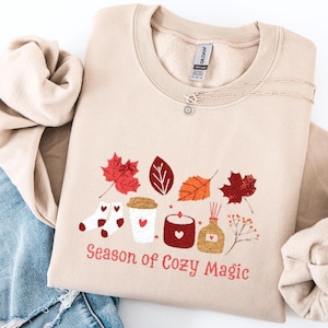 Besticktes Herbst Sweatshirt: Gemütlicher Herbst Pullover