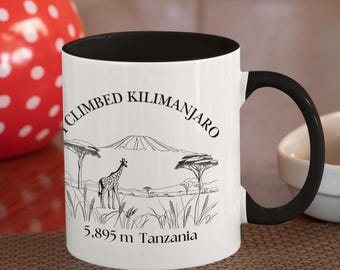 Kilimanjaro-koffiemok: wandelcadeau, keramische klimbeker