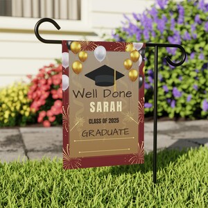 Custom Graduation Garden Flag: College Bound Celebration