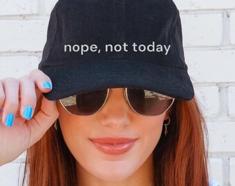 Embroidered Corduroy Hat - Minimalist Cap Vintage Corduroy Cap with Embroidery, Retro Hat, Gift for Her