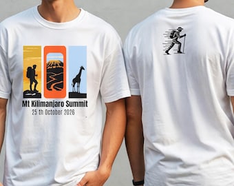 キリマンジャロ山Tシャツ（ハイカー・ウォーカー用）、ユニセックス登山ギフトTシャツ、ハイキングシャツ、キリマンジャロTシャツ、キリマンジャロタンザニアTシャツ