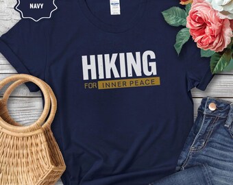 Camiseta de salud mental para senderismo con mindfulness trail/regalo para senderistas, camiseta de bienestar