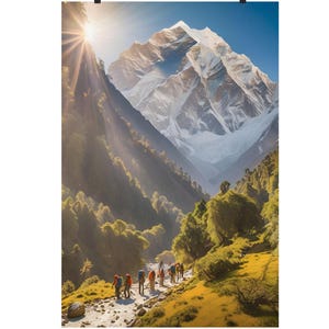 Berg Wand Kunst Poster Raum Dekor Druck, Wand Kunst Geschenk für Kletterer und Wanderer, Bergsteigen Wand Kunst Geschenk Bergsteiger Wand Dekoration
