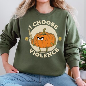 Felpa con cappuccio a forma di zucca di Halloween, regalo per lei, regalo per lui, regalo per le feste, simpatico regalo horror, maglietta per feste di Halloween.